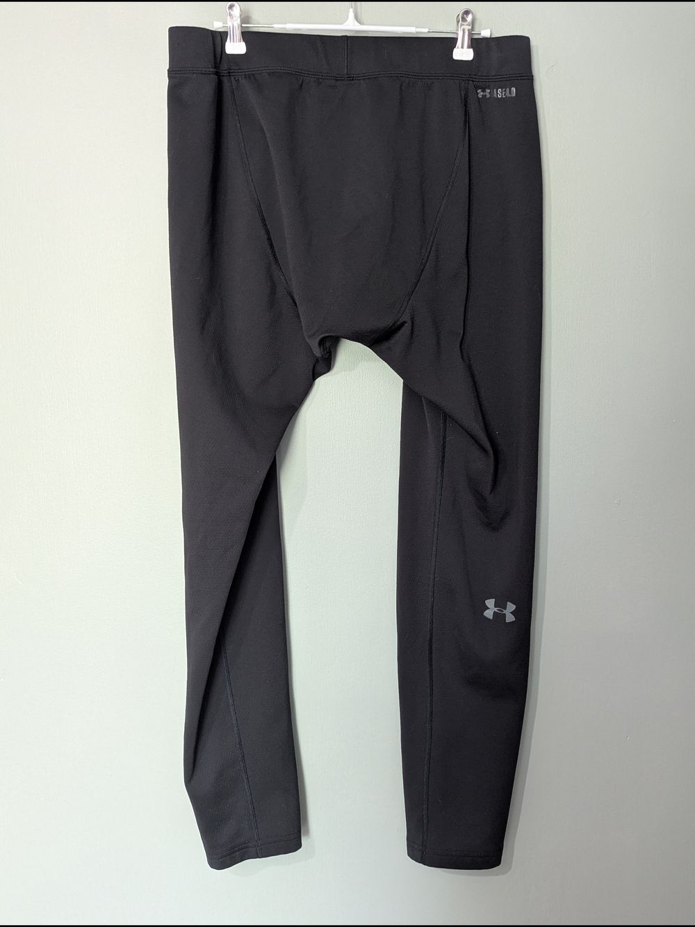 Under Armour Base 4.0 Cold Gear Men's Fitted Black Thermal Base Layer Long Johns - Picture 7 of 12